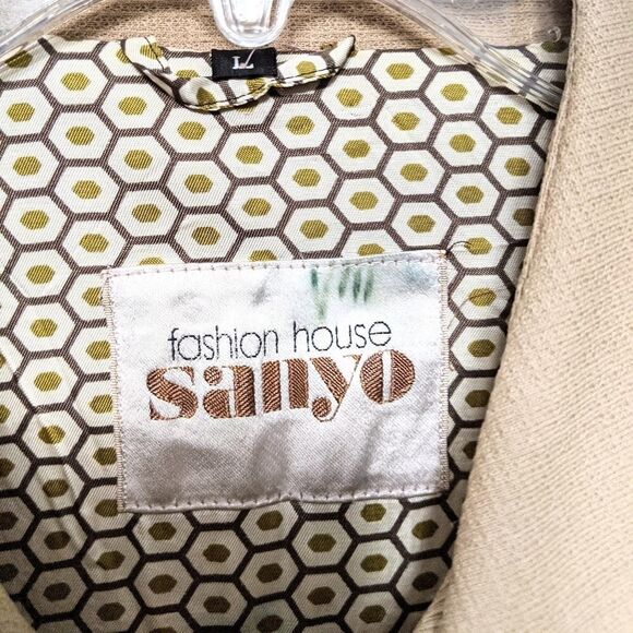 VINTAGE Fashion House Sanyo Military Jacket L - Picture 4 of 8